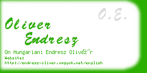 oliver endresz business card